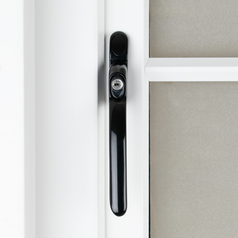 Timber Series Connoisseur MK2 Inline Locking Espag Window Handle - Black (Non Handed)
